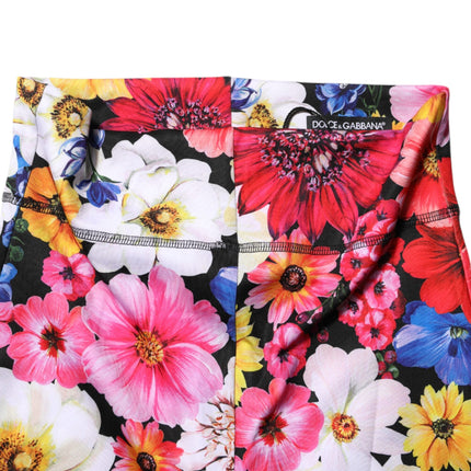 Dolce & Gabbana Multicolor Floral High Waist Leggings Pants