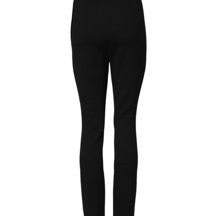 Dolce & Gabbana Black Wool Leggings Stretch Pants