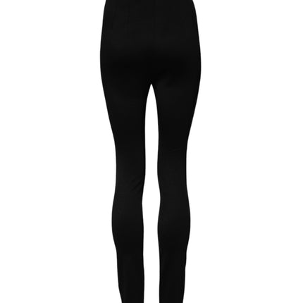 Dolce & Gabbana Black Nylon High Waist Skinny Leggings Pants