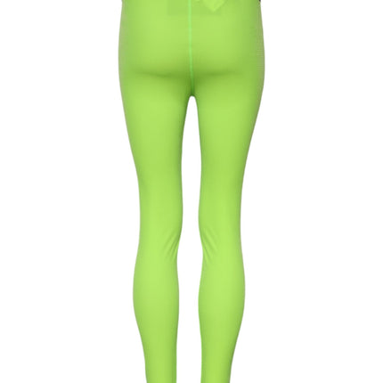 Dolce & Gabbana Green Nylon Slim Fit Leggings Pants