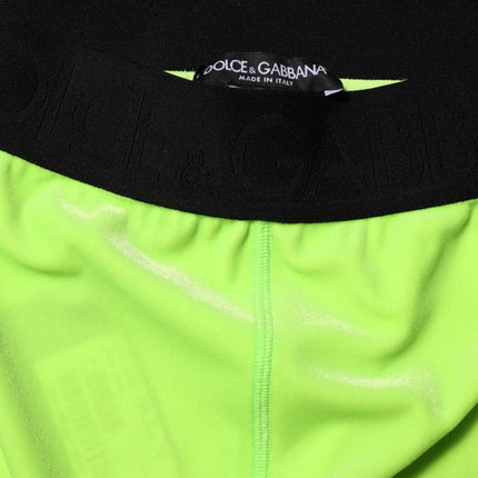 Dolce & Gabbana Green Nylon Slim Fit Leggings Pants
