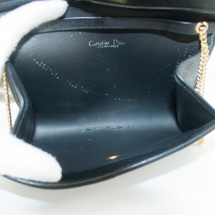 Christian Dior Black Honeycomb PVC Crossbody Bag #8508