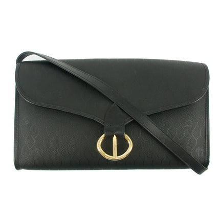 Christian Dior Black Honeycomb PVC Crossbody Bag #8571