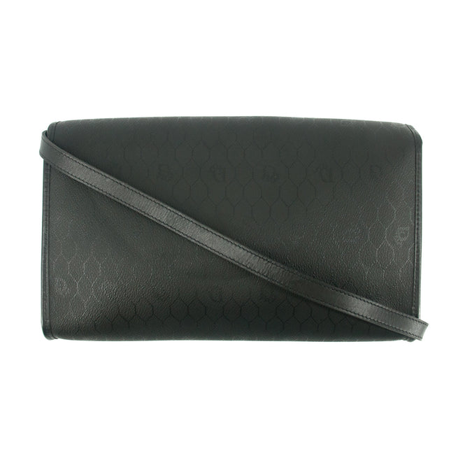 Christian Dior Black Honeycomb PVC Crossbody Bag #8571