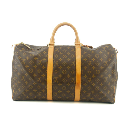 Louis Vuitton Mongoram Canvas Brown Keepall Boston Bag #8925