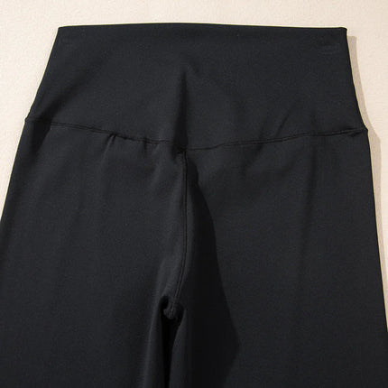 Dark Grey V Shape High Waist Flared Leggings