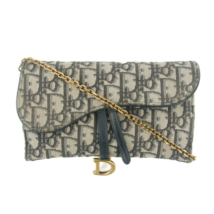 Christian Dior Saddle Navy Fabric 43-MA-0250 Shoulder Bag #9232