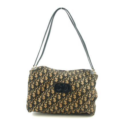 Christian Dior Navy Blue Trotter Canvas Mini Boston Bag #9337