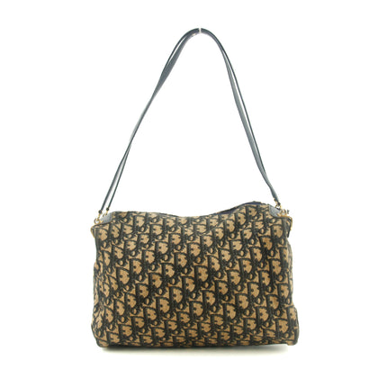 Christian Dior Navy Blue Trotter Canvas Mini Boston Bag #9337