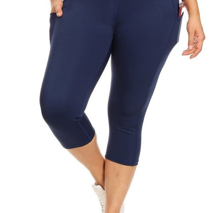High Waist Tech Pocket Workout Capri Leggings