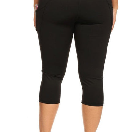 High Waist Tech Pocket Workout Capri Leggings