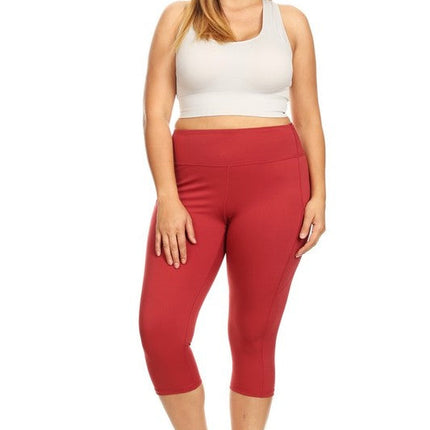 High Waist Tech Pocket Workout Capri Leggings