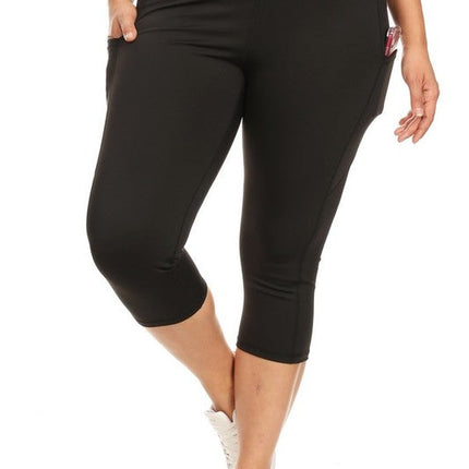 High Waist Tech Pocket Workout Capri Leggings