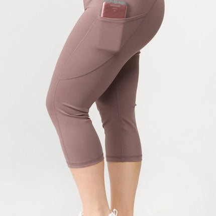 High Waist Tech Pocket Workout Capri Leggings