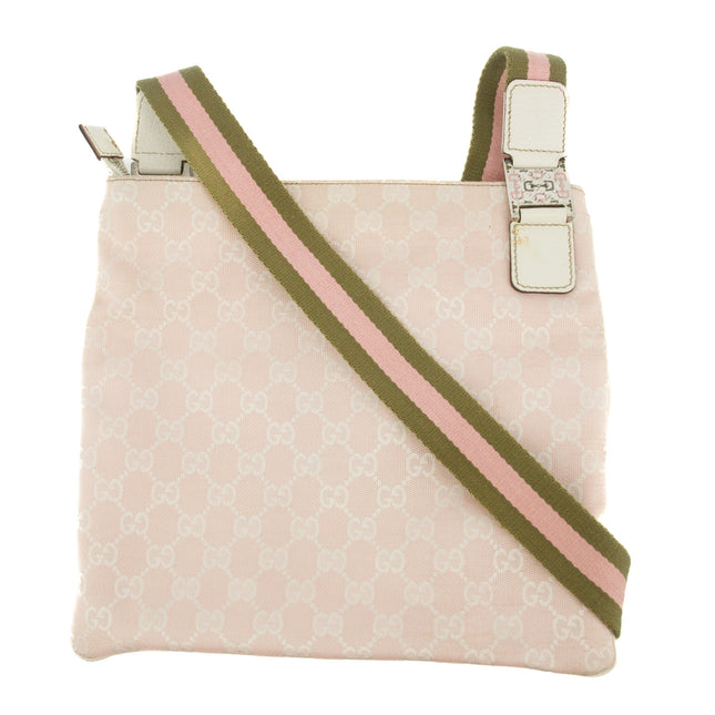 Gucci GG Canvas Pink Shoulder Bag #9399