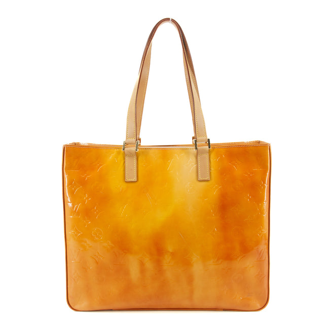 Louis Vuitton Monogram Vernis Orange Tote Bag #9423