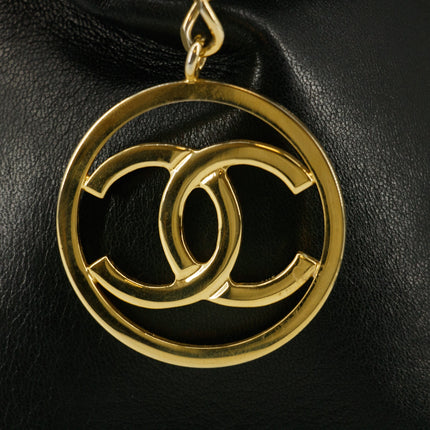 Chanel Black Lambskin V Stiched Shoulder Bag #9426