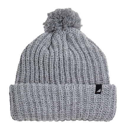 Child Acrylic Ribbed Cuff with Matching Pom Hat
