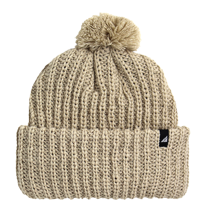 Child Acrylic Ribbed Cuff with Matching Pom Hat