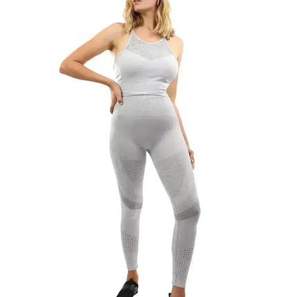 Helia Seamless Leggings & Sports Bra Set - Grey