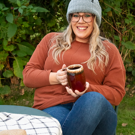 Adult Acrylic Ribbed Cuff with Matching Pom Hat