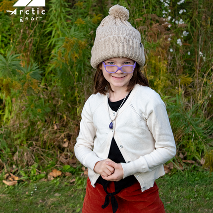 Adult Acrylic Ribbed Cuff with Matching Pom Hat