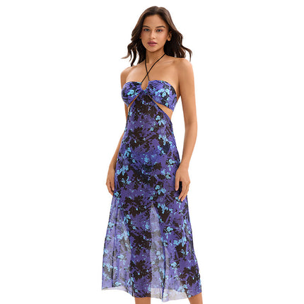 Women Two Piece Set Swimsuit Sexy Backless Triangle Split Swimsuit