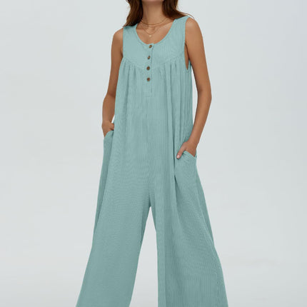 Autumn Winter Women Fresh Casual Women Pocket Jumpsuit