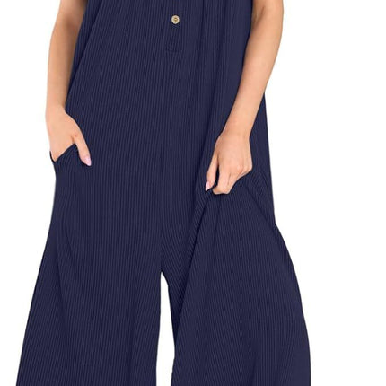 Autumn Winter Women Fresh Casual Women Pocket Jumpsuit