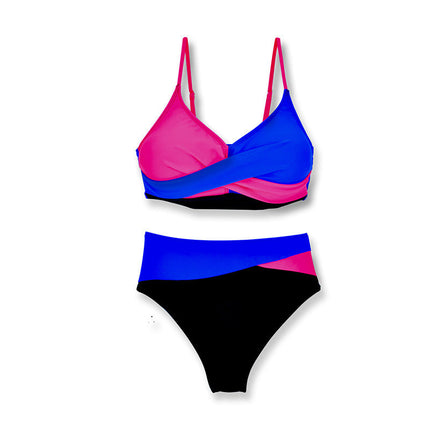 Color Matching Bikini Split Swimsuit Women Beach Spring Swimsuit Bikini