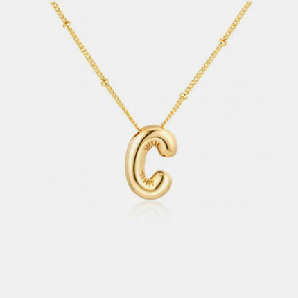 Personalized gold initial necklace