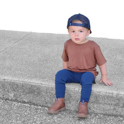 BAMBOO RIB LEGGINGS- Navy