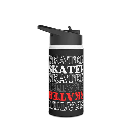 Red Statement Skater Stainless Steel Water Bottle