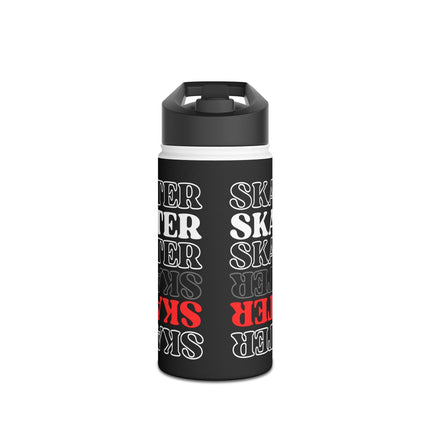 Red Statement Skater Stainless Steel Water Bottle