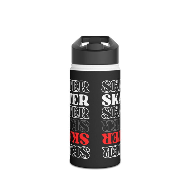 Red Statement Skater Stainless Steel Water Bottle