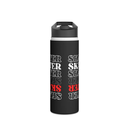 Red Statement Skater Stainless Steel Water Bottle