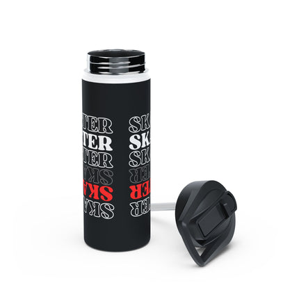 Red Statement Skater Stainless Steel Water Bottle