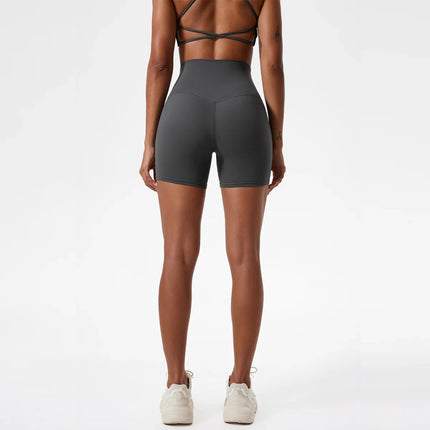 Super Soft Fabric Yoga Gym Shorts High Waist Sports Leggings Workout Cycling