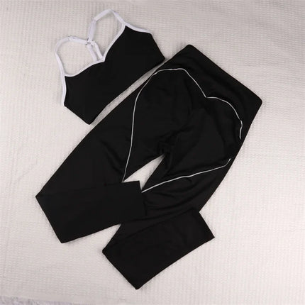 Vibrant Flex Gym Set: Colorful Sports Bra & Leggings