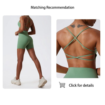 Super Soft Fabric Yoga Gym Shorts High Waist Sports Leggings Workout Cycling