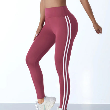 Women Striped Slim Leggings