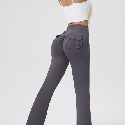 Women's Workout Cargo Leggings With Pocket Tights Active Wear Butt Lift Yoga Clothes