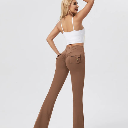 Women's Workout Cargo Leggings With Pocket Tights Active Wear Butt Lift Yoga Clothes