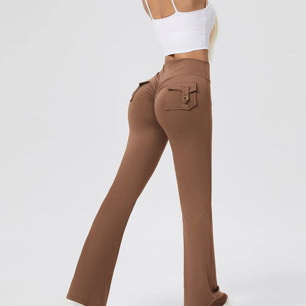 Women's Workout Cargo Leggings With Pocket Tights Active Wear Butt Lift Yoga Clothes