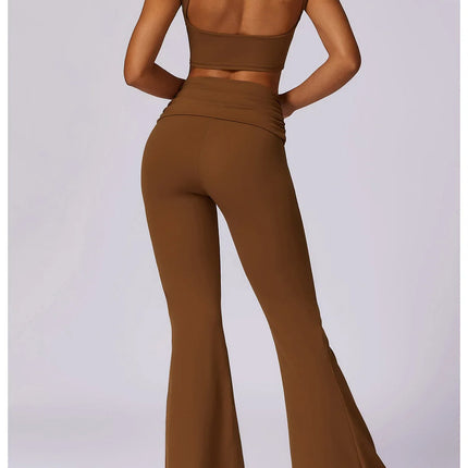 Yoga Clothing Sets Athletic Wear Women High Waist Leggings And Top Two Piece Set Gym Tracksuit Push Up Fitness Workout Outfits