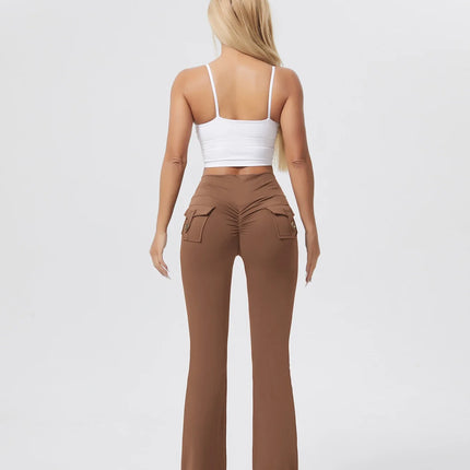 Women's Workout Cargo Leggings With Pocket Tights Active Wear Butt Lift Yoga Clothes