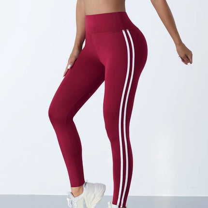 Women Striped Slim Leggings