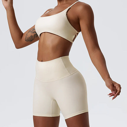 Super Soft Fabric Yoga Gym Shorts High Waist Sports Leggings Workout Cycling