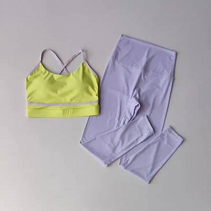 Women's Workout Set 2 Piece High Waist Leggings Sports Bra