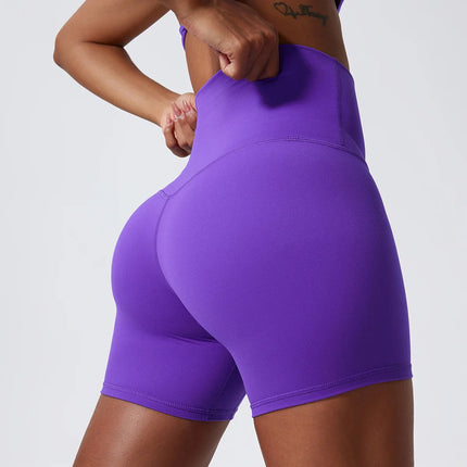 Super Soft Fabric Yoga Gym Shorts High Waist Sports Leggings Workout Cycling